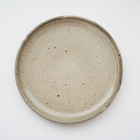 角掛政志・玉縁皿 / 長石釉
