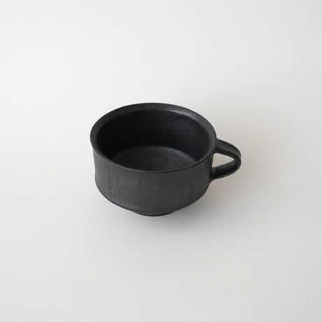 阿久津真希・スープカップ　(黒)