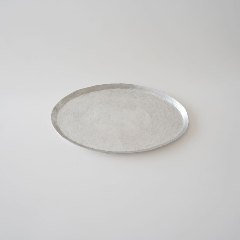 山田憲栄・アルミトレイ皿（楕円）大 | 黄魚オンラインショップ