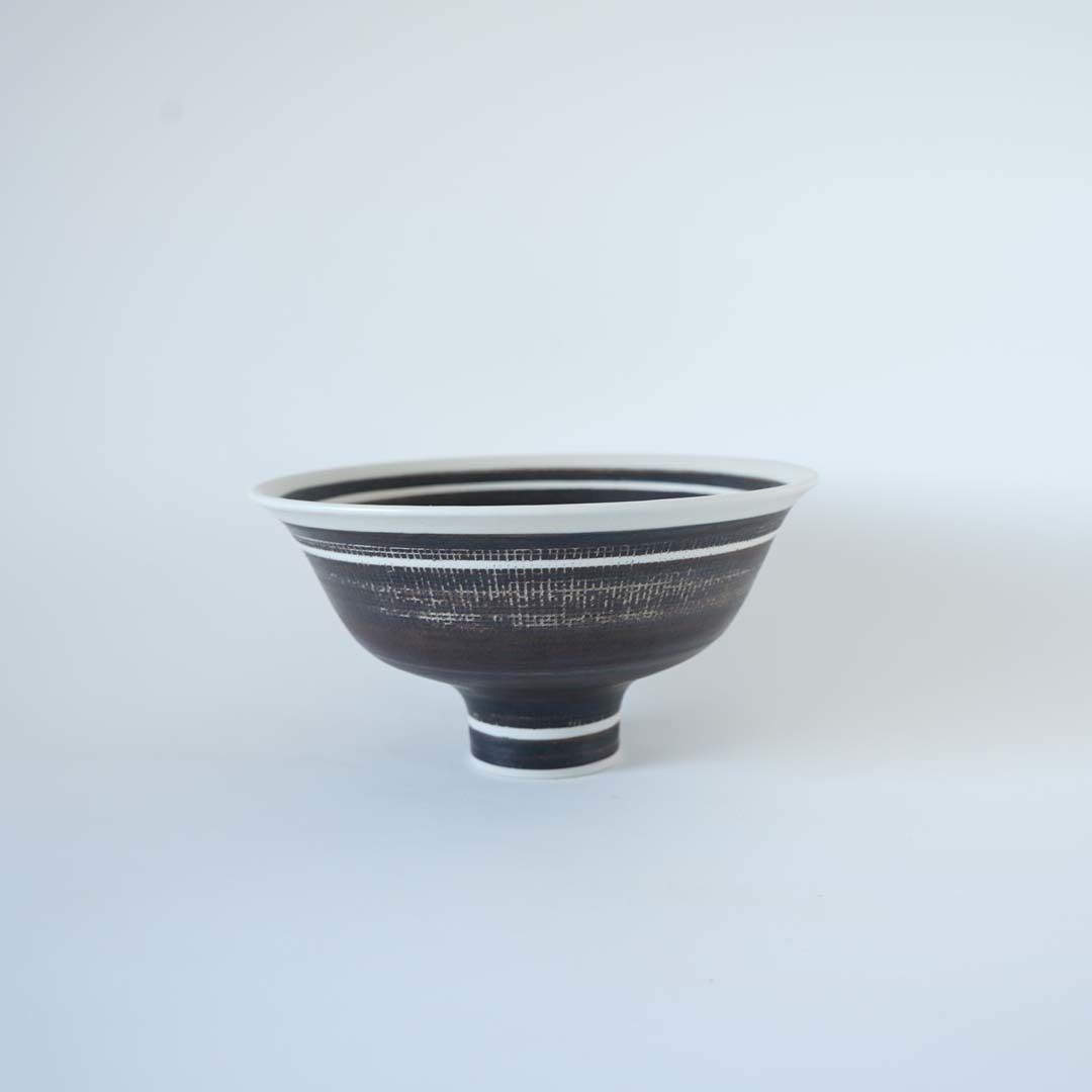 ☆小関康子　高台椀　ルーシーリー　希少品 小関康子▪️ピンク象嵌高台碗▪️ルーシーリー▪️民藝