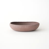 渡辺隆之・くぼみ 楕円鉢 / 茶
