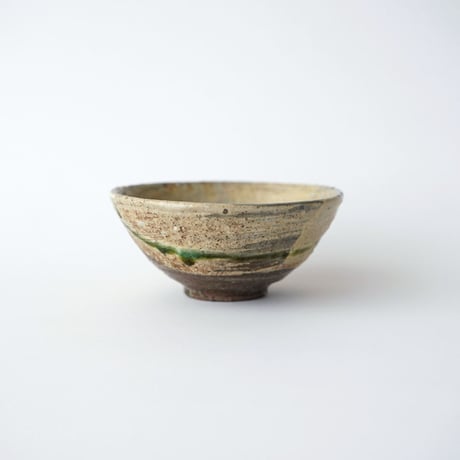 5 木曽志真雄・飯碗 大　粉引緑彩
