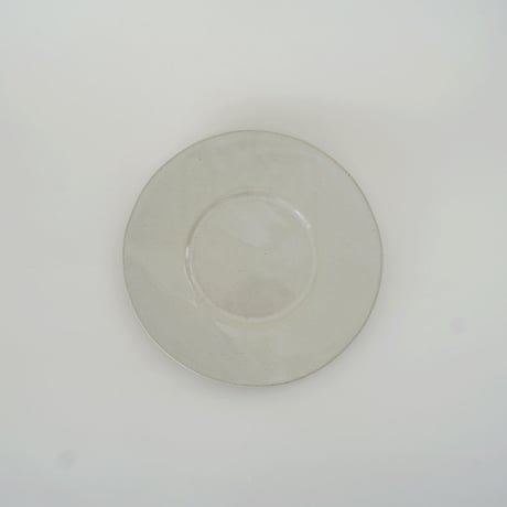 今井律湖・ワイドリム皿（乳白）