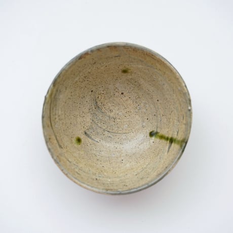 5 木曽志真雄・飯碗 大　粉引緑彩
