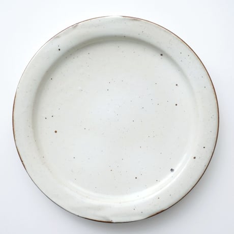 角掛政志・リム皿 / 粉引