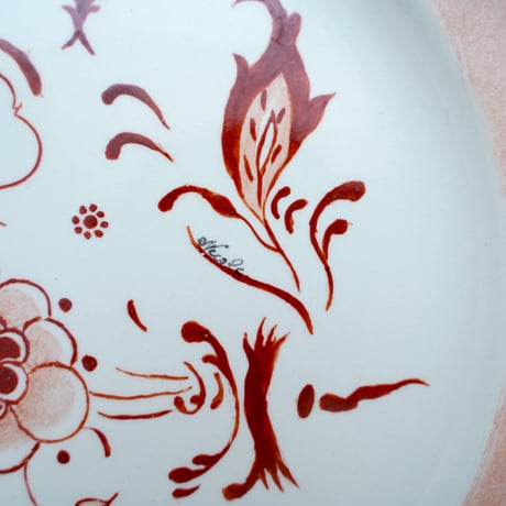 Villeroy & Boch・薄い赤色ケーキ皿/ ケーキ皿 ①