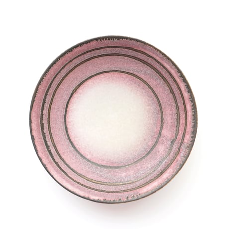 小関康子・ピンク象嵌取皿 ①