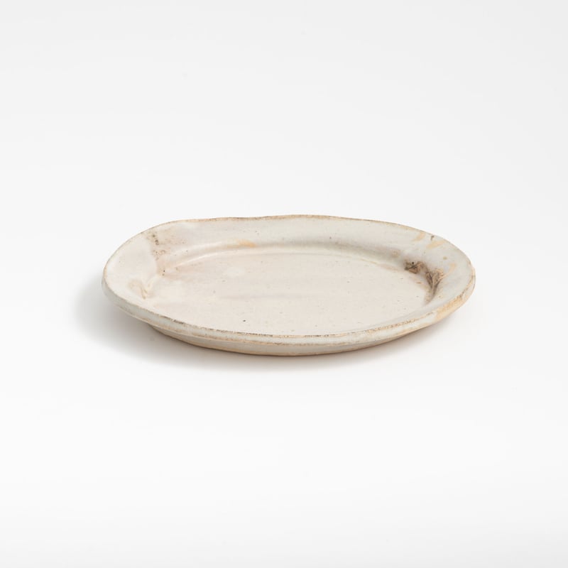 遠藤素子・オーバル皿 (S) / 粉引き | 黄魚オンラインショップ