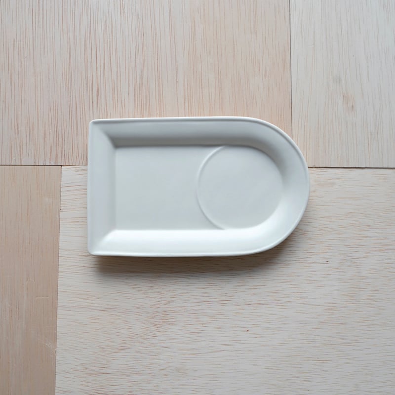 照井壮 / 乳白釉カップトレー | 黄魚オンラインショップ