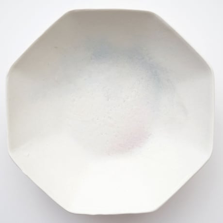 加藤直樹・八角深鉢6寸 / 白
