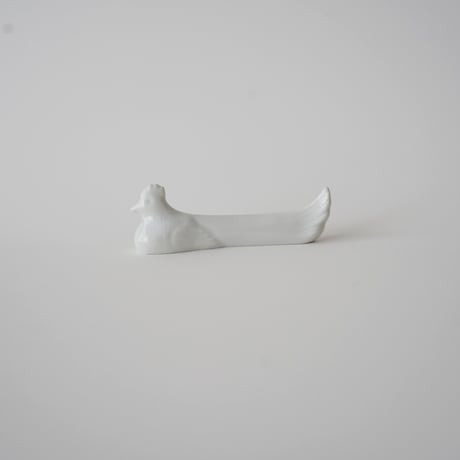 フランス・磁器のカトラリーステイ/ ニワトリ