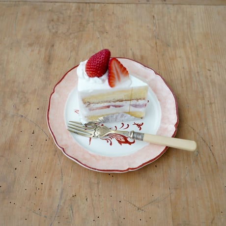 Villeroy & Boch・薄い赤色ケーキ皿/ ケーキ皿 ①