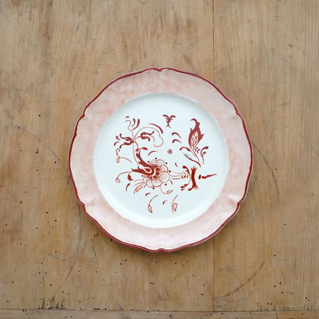 Villeroy & Boch・薄い赤色ケーキ皿/ ケーキ皿 ①