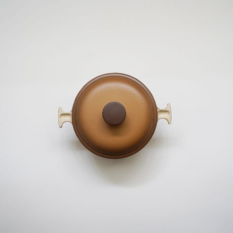 ビンテージ・ル・クルーゼ  / グラデーション・マット茶　17cm ②