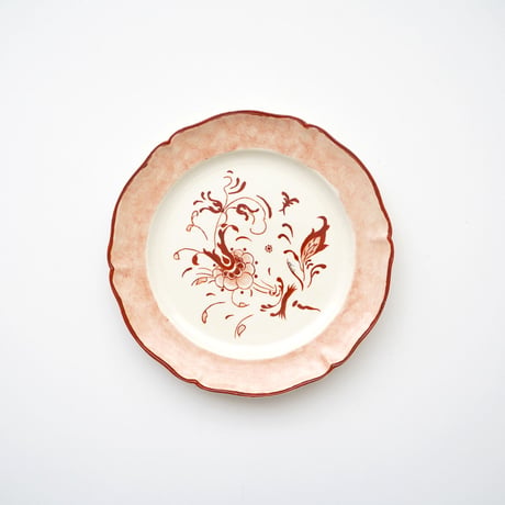 Villeroy & Boch・薄い赤色ケーキ皿/ ケーキ皿 ①
