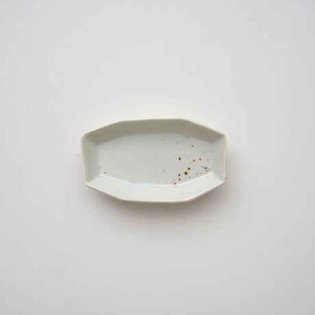 2 竹下努・青白磁小皿 / 八角