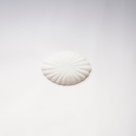 角田淳・輪花楕円皿 (中)