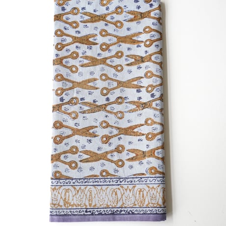 インド・ブロックプリント　ハンカチ
