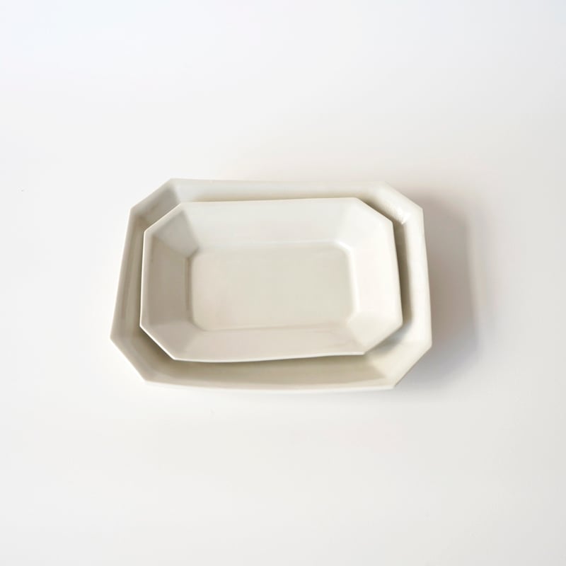 角田淳・すみ切り長方皿（中） | 黄魚オンラインショップ