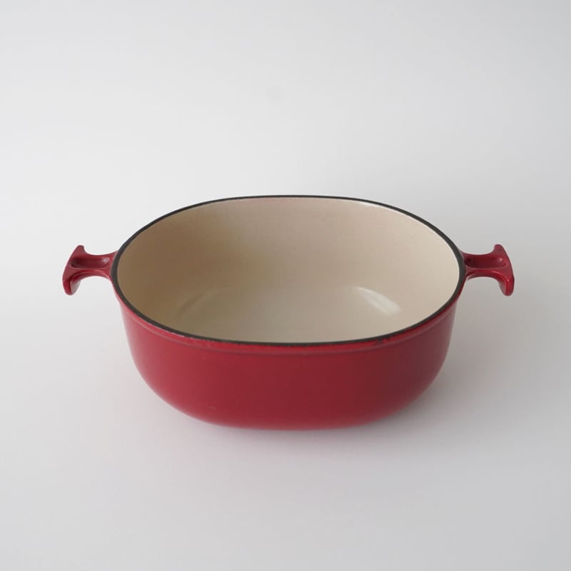 【未使用・希少】ルクルーゼ ママ／エンゾマリ ヴィンテージ 鍋 25cm レッド ヴィンテージ Le Creuset（ルクルーゼ）フォンデュ鍋/mama イタリア人