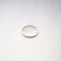 角田淳・輪花楕円皿 (小)