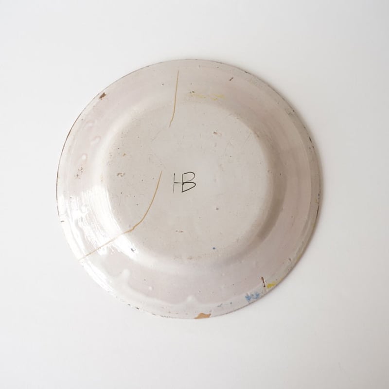 フランス・アンティーク・カンペール焼き（白漆継ぎ） | 黄魚