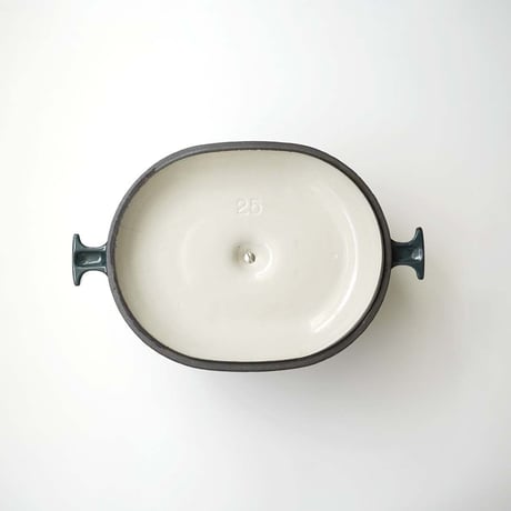 ビンテージ・ル・クルーゼ / ダークブルーグリーン・25cm（オーバル）