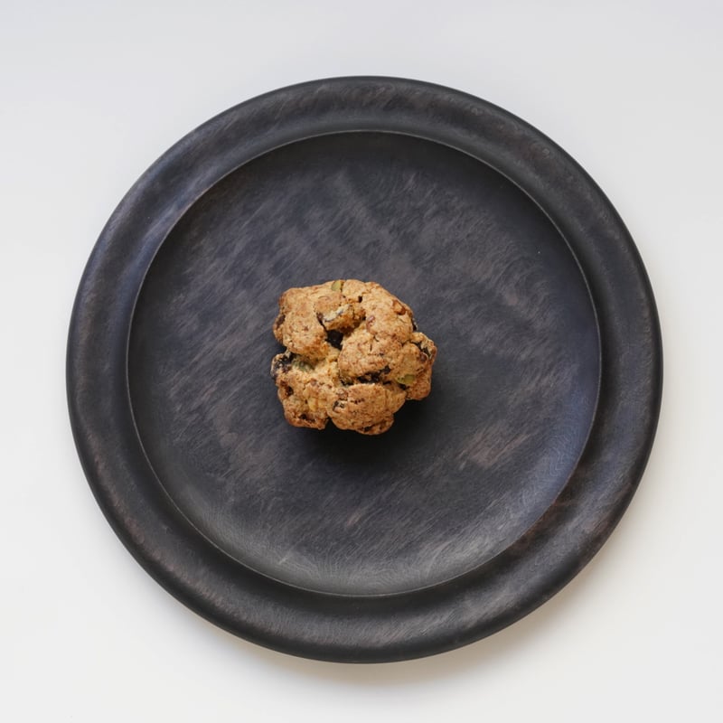 後藤睦・リムプレート・9寸 / 鉄媒染（クルミ） | 黄魚オンラインショップ