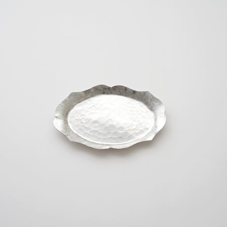 山田憲栄・アルミ皿 (楕円) 花リム大
