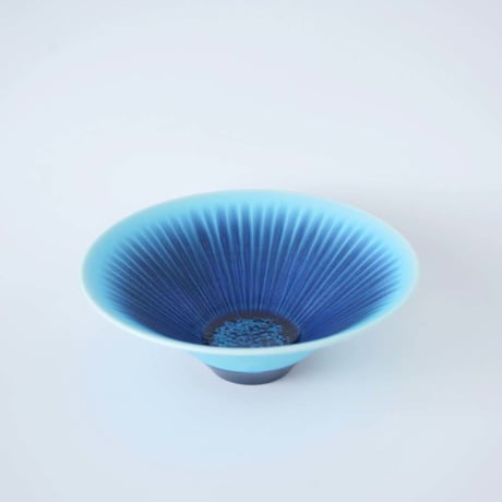 和田山真央・朝顔鉢/トルコブルー（L）