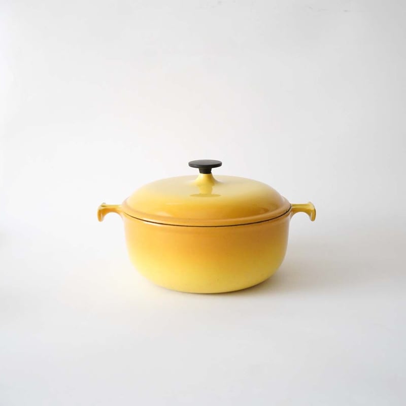 未使用 LE CREUSET ル・クルーゼ ほうろう 両手鍋 20cm イエロー 未