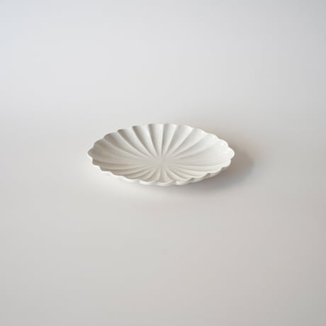 角田淳・輪花楕円皿 (中)
