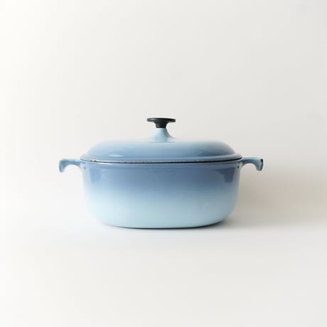 ビンテージ・ル・クルーゼ / 水色グラデーション・25cm（オーバル）②