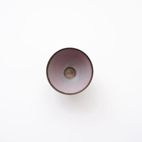 小関康子・ピンク象嵌脚付小鉢 ①