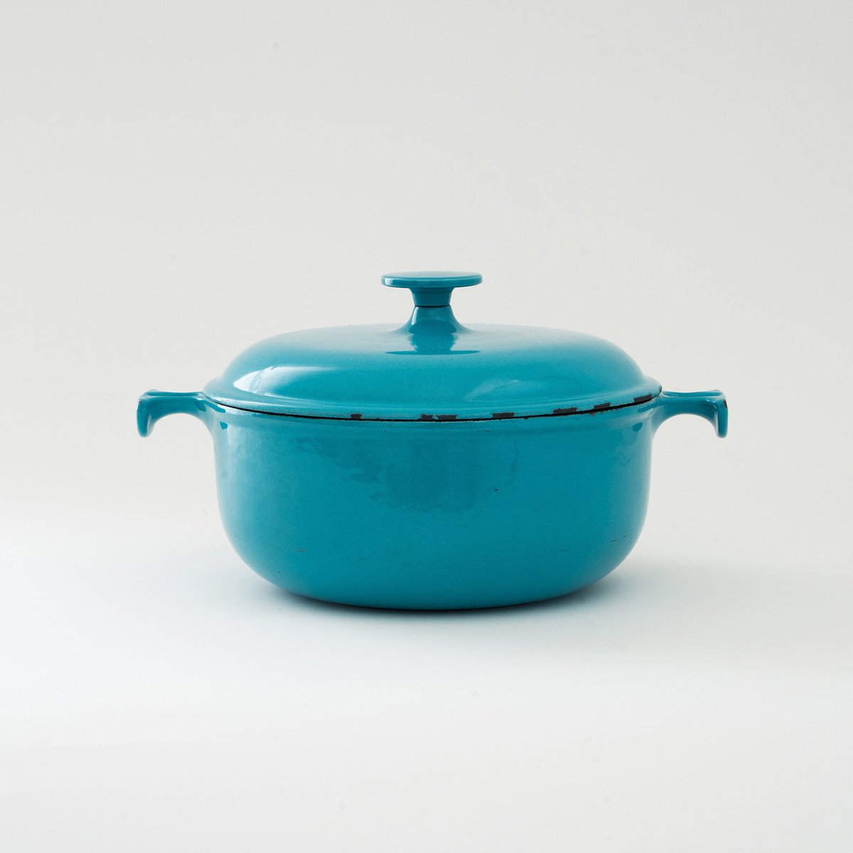 ルクルーゼ 新品 レア ヘリテッジ・テリーヌ コースタルブルー