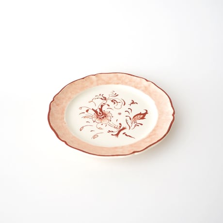 Villeroy & Boch・薄い赤色ケーキ皿/ ケーキ皿 ①