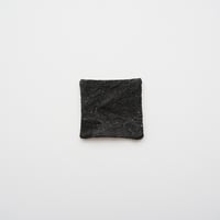 あしゅ・草木染め / コースター (正方形)  黒