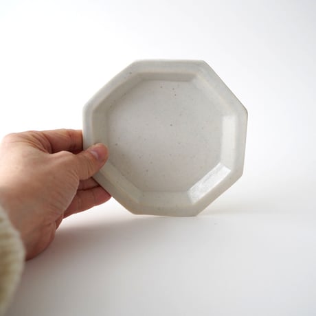 竹下努・青白磁八角皿5寸
