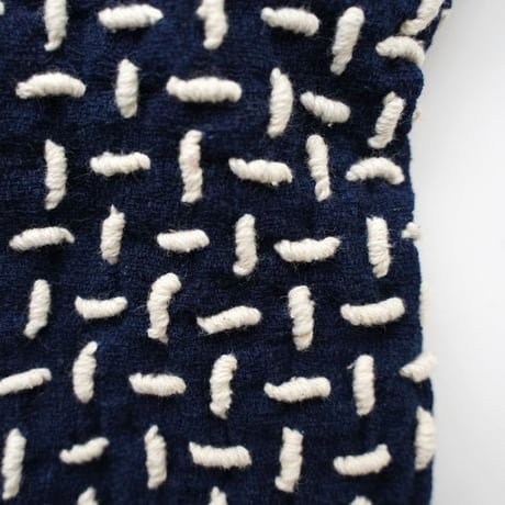 アカ族・藍染刺繍ショルダー ①