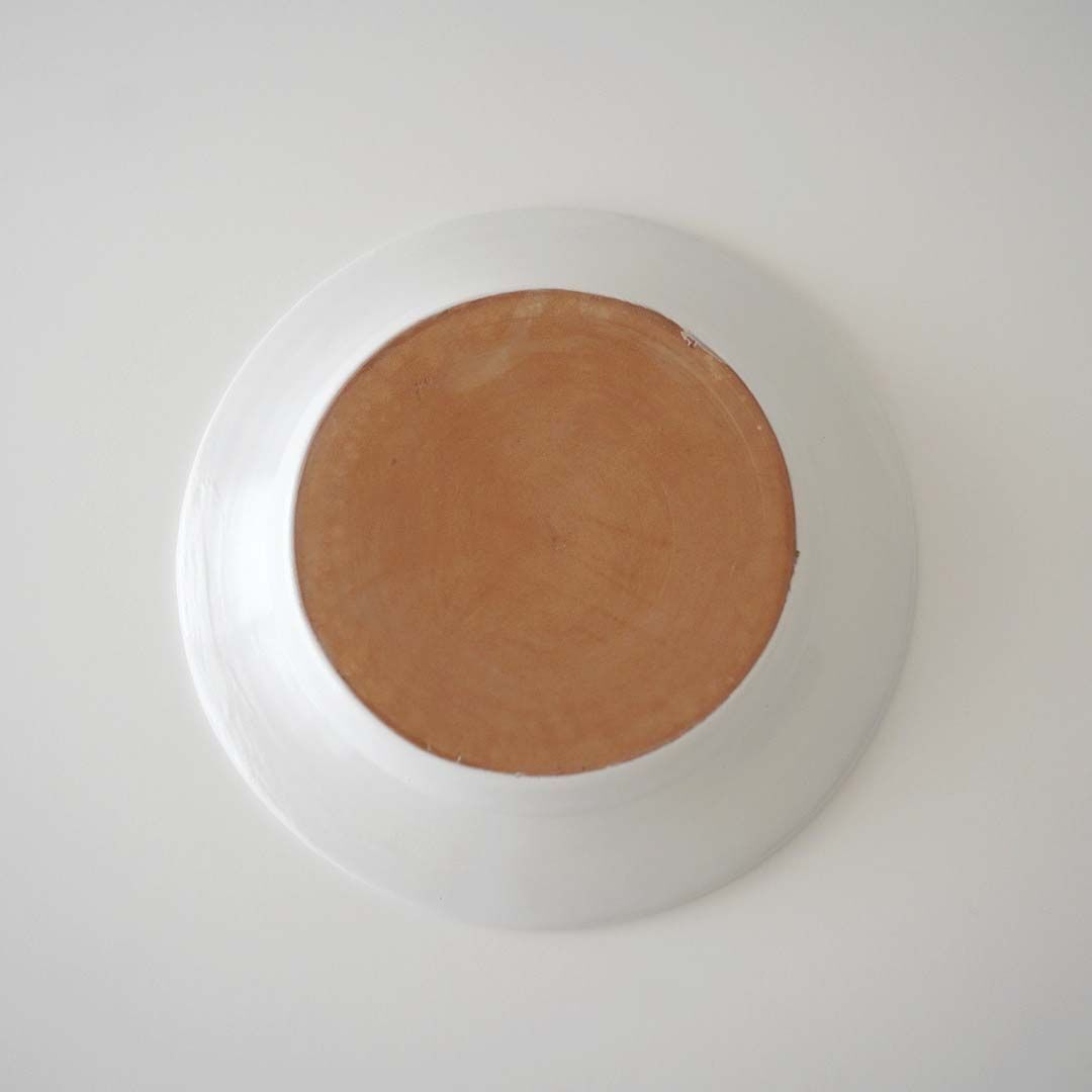 ルーマニア・白リム皿（大） | 黄魚オンラインショップ