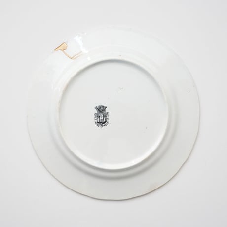 金継ぎ / GIEN(ジアン) ・アンティーク フランス絵皿 パープル ②