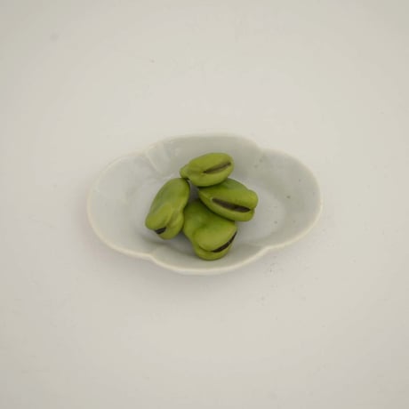 1竹下努・青白磁豆皿 / 木瓜