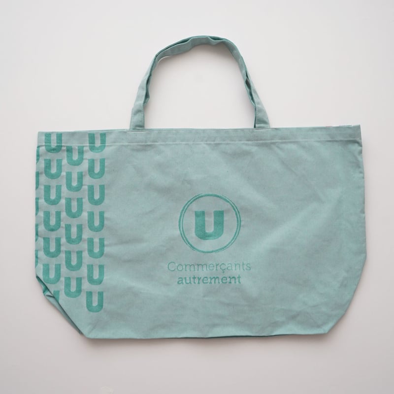 フランスのスーパーのエコバッグ/ブルー(エメラルドグリーン) | 黄魚