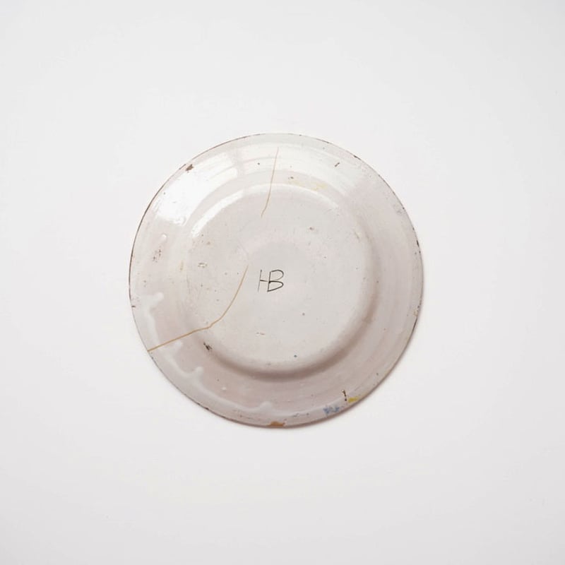 フランス・アンティーク・カンペール焼き（白漆継ぎ） | 黄魚