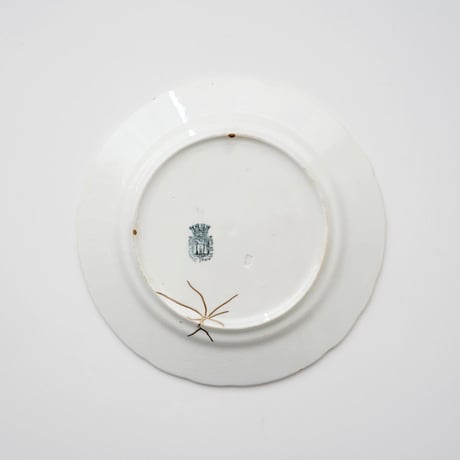 金継ぎ / GIEN(ジアン) ・アンティーク フランス絵皿 パープル ①