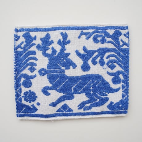 アンティーククロスの鹿刺繍 コースター