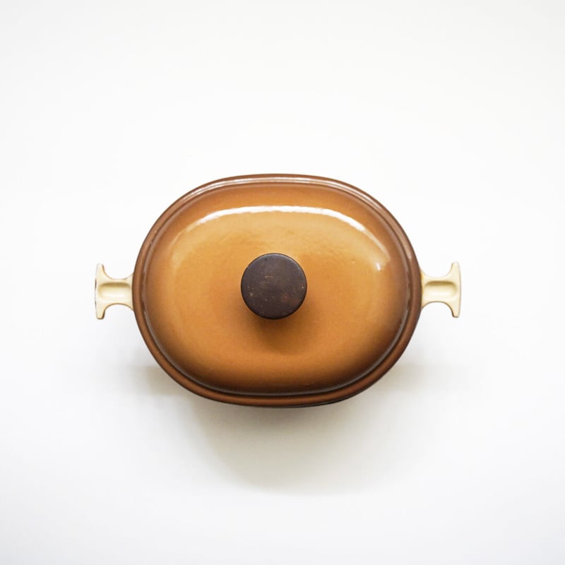 ビンテージ・ル・クルーゼ (オーバル） / グラデーション茶 21cm | 黄 