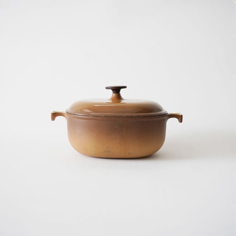 ビンテージ・ル・クルーゼ　 (オーバル） / グラデーション茶　21cm