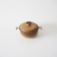ビンテージ・ル・クルーゼ  / グラデーション・マット茶　17cm ②