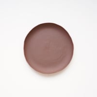 渡辺隆之・皿 L（茶）/フチ上がり ③